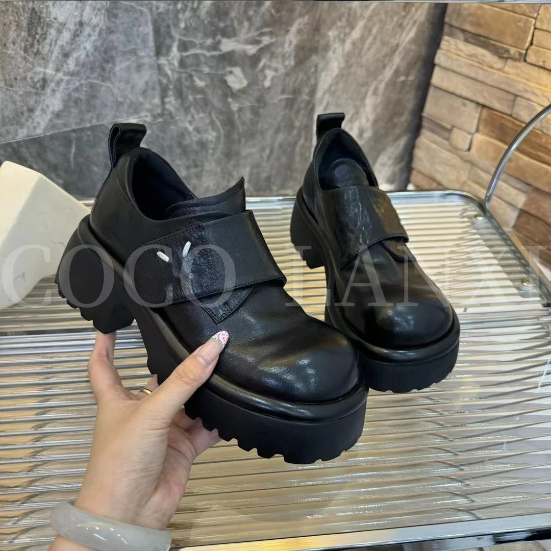 【COCO LANXI】时尚休闲百搭复古厚底英伦风乐福鞋24LF338LX