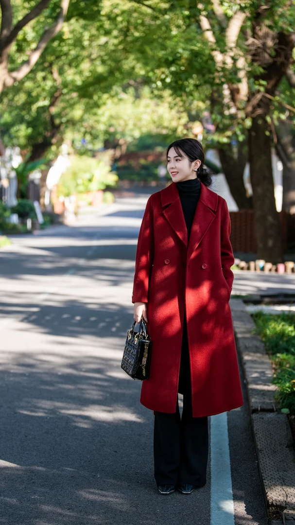 【新年战袍.阿拉善之约】24年新款品牌羊绒大衣秋冬西装气质贵妇款