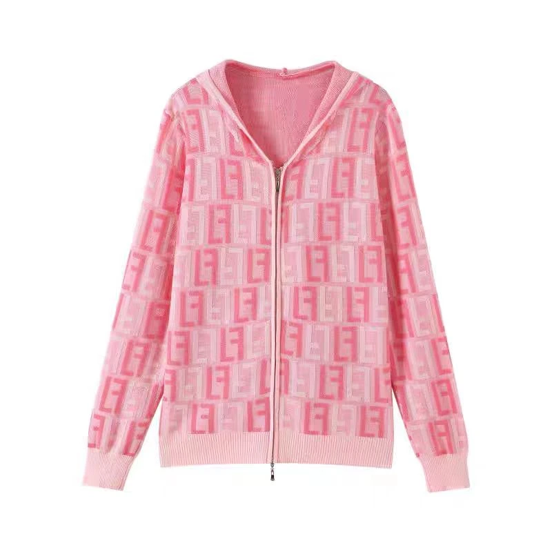 大码女装针织衫百搭时尚宽松连帽胖mm拼接气质显瘦遮肉5073