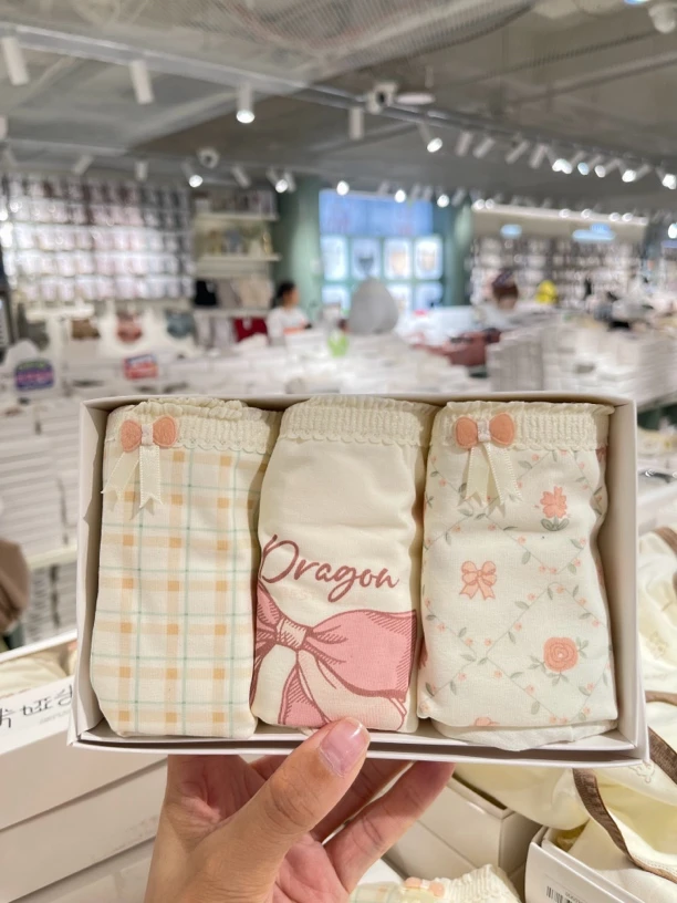 01803月影花香 秋季少女内裤中腰大包臀女士内裤