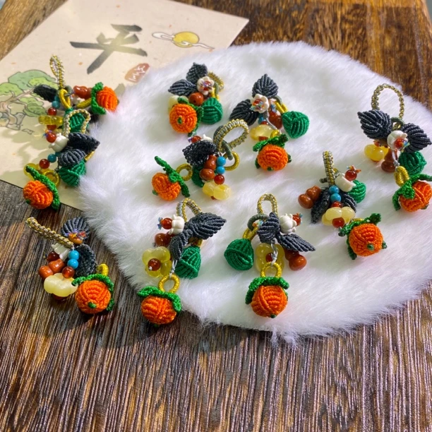 【云玺珠宝】柿柿如意纯手工编织配饰A65（多样性随发）手作