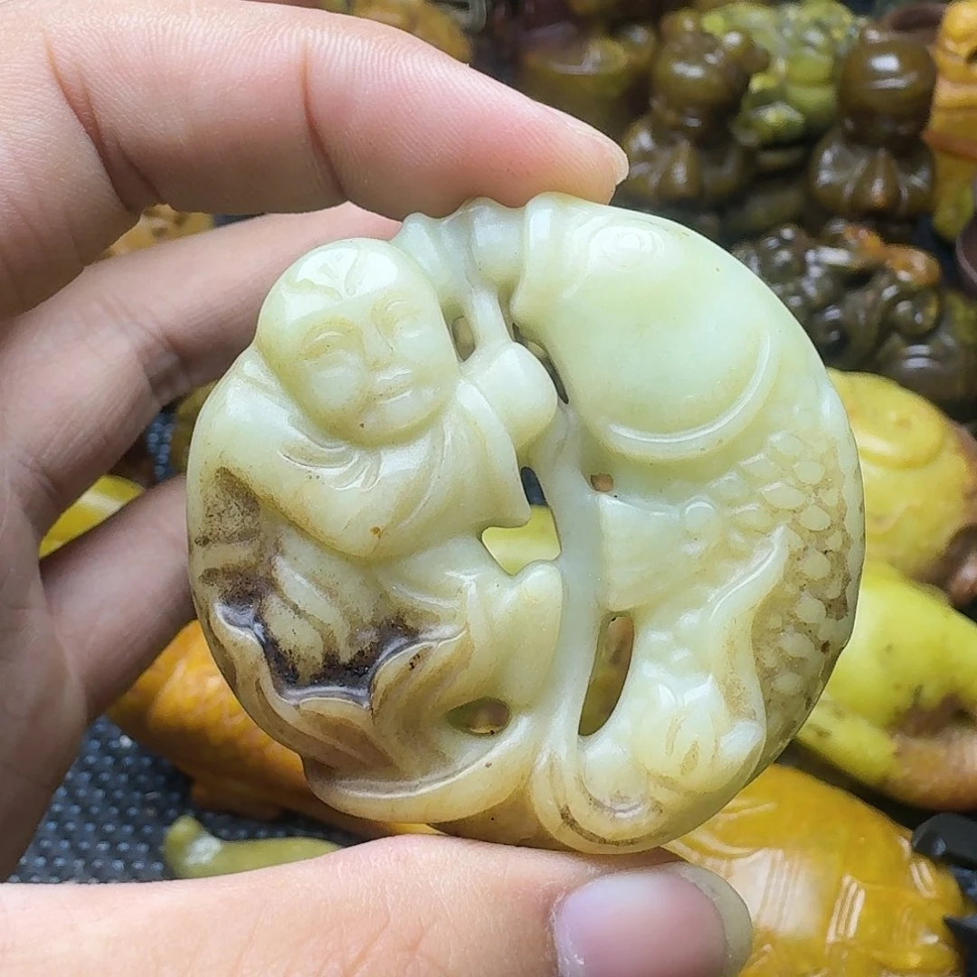 白玉菩提吊坠。。122