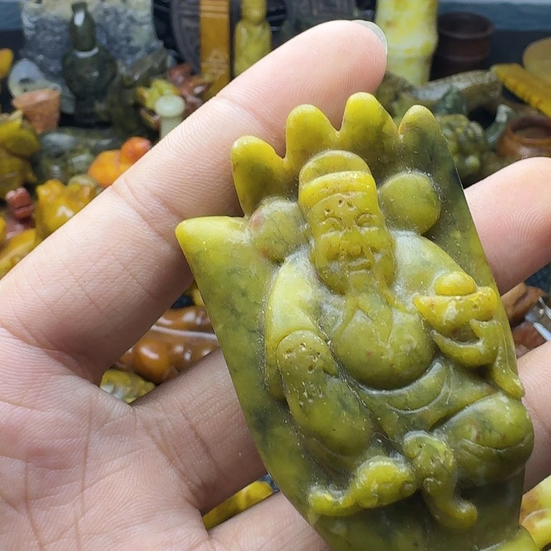 白玉菩提吊坠。。59