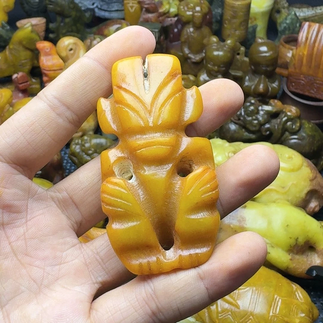 白玉菩提吊坠。。89