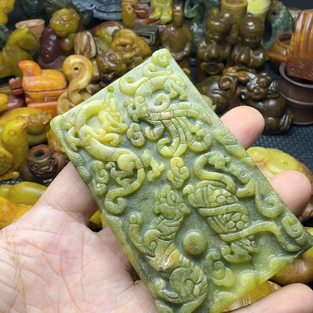 白玉菩提吊坠。。86