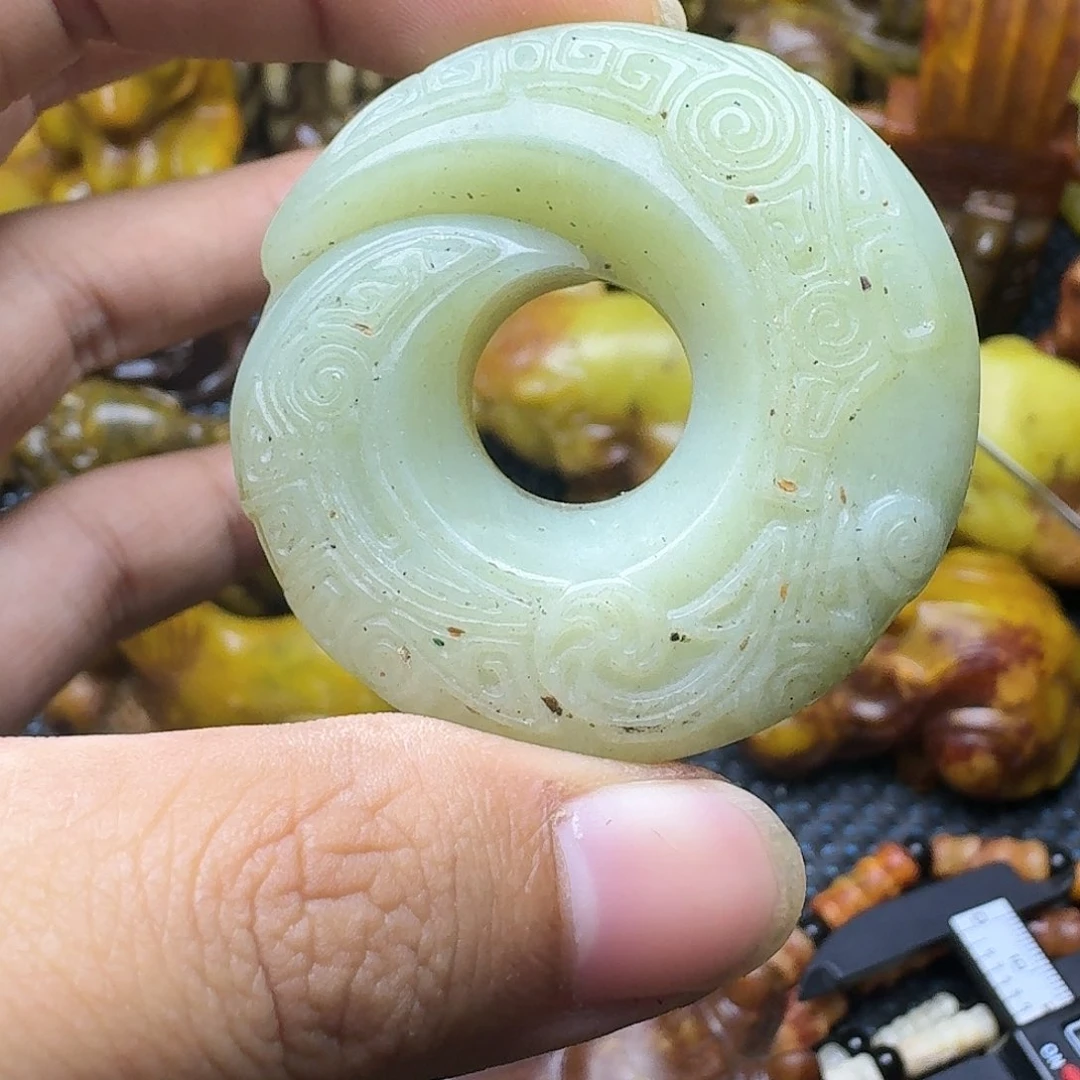 白玉菩提吊坠。。19