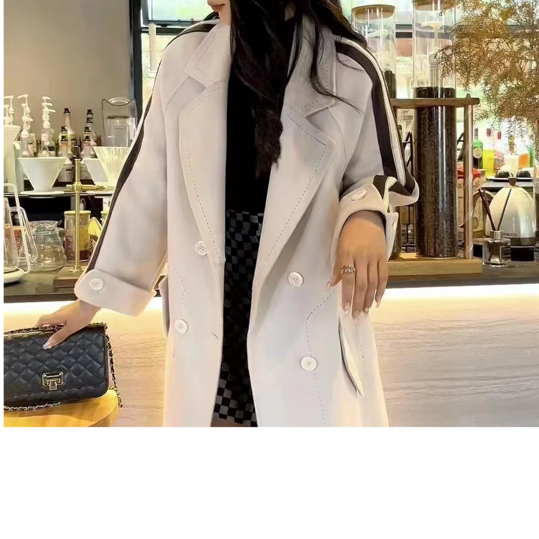 长款中长款秋冬西装领毛呢外套女士气质女装大衣韩版