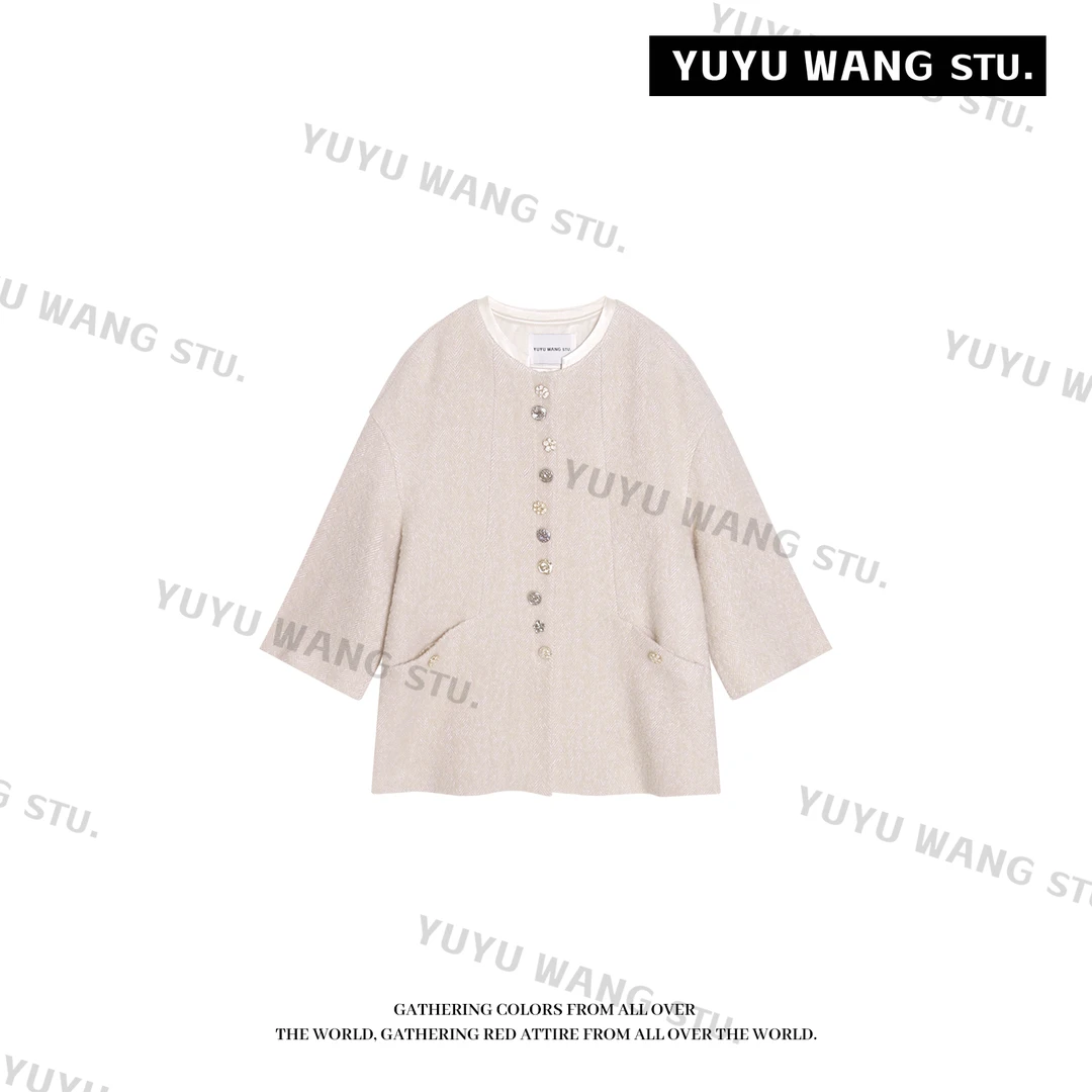 YUYU WANG【香颂】杏粉色外套 RBZ2FD024