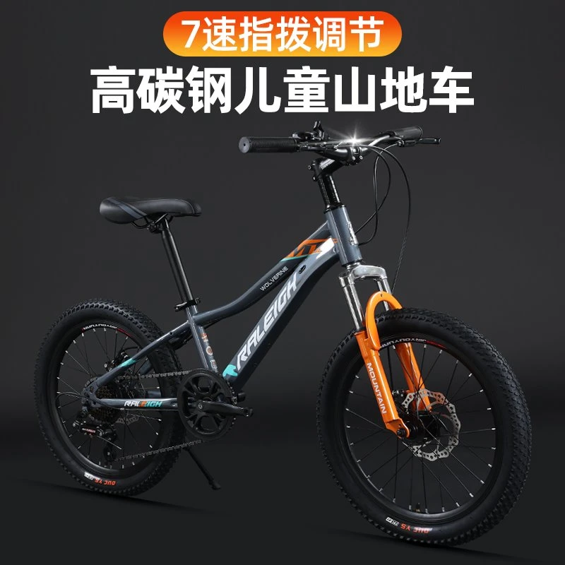 RALEIGH兰令儿童山地车高碳钢碟刹减震越野赛车单车