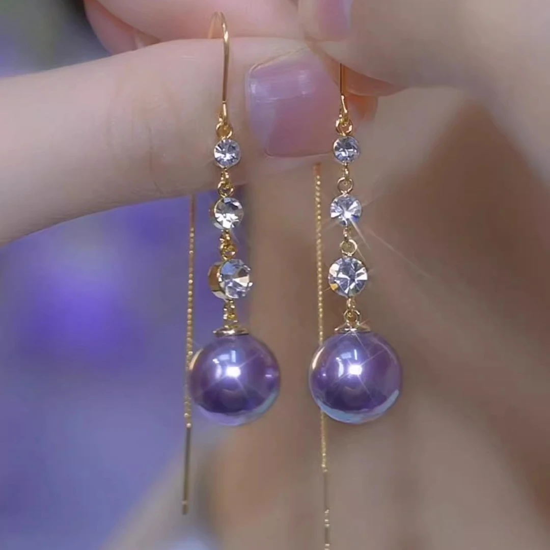 铜合金仿珍珠耳饰 新款轻奢【情系三生】优雅时尚百搭耳线0120