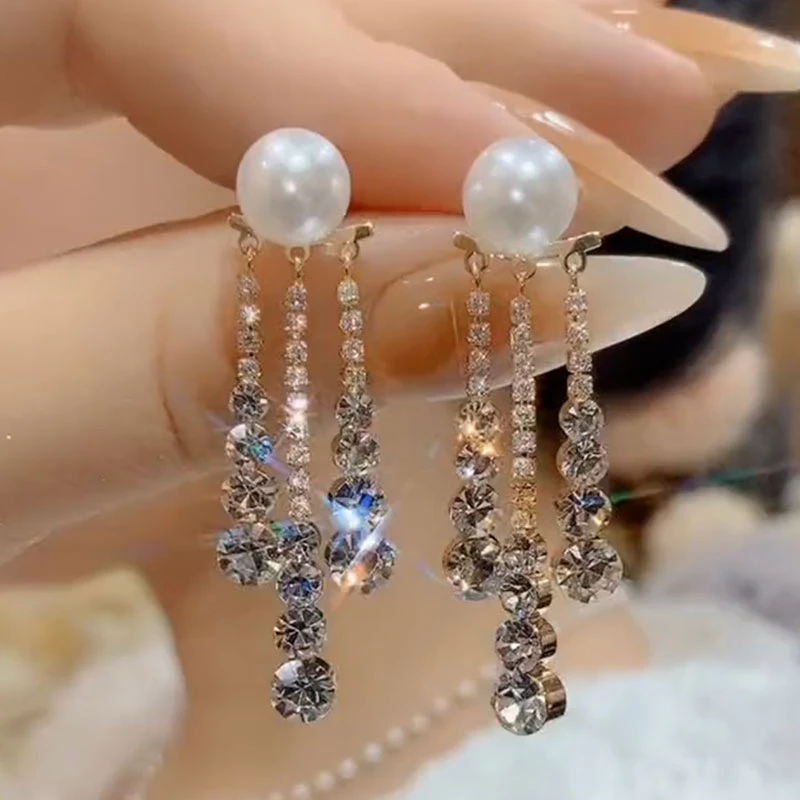 铜合金耳饰 【似锦】轻奢时尚高级气质精致小众百搭长款耳饰