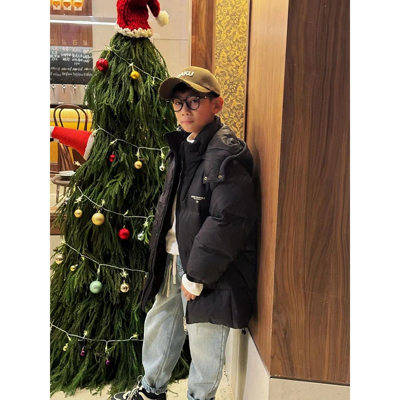 帅晨晨【硬核保暖】保暖羽绒服户外防风连帽外套保暖学生外套23402