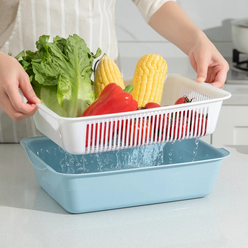 多功能长方形洗菜碗碟筷子滤水篮子大号筐家用沥水架沥水架置物架
