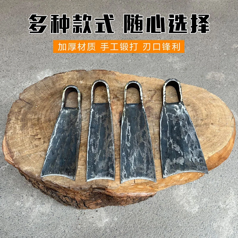 纯手工锻打老式带把锄头农用开山挖地挖土种菜园林专用全钢挖笋锄