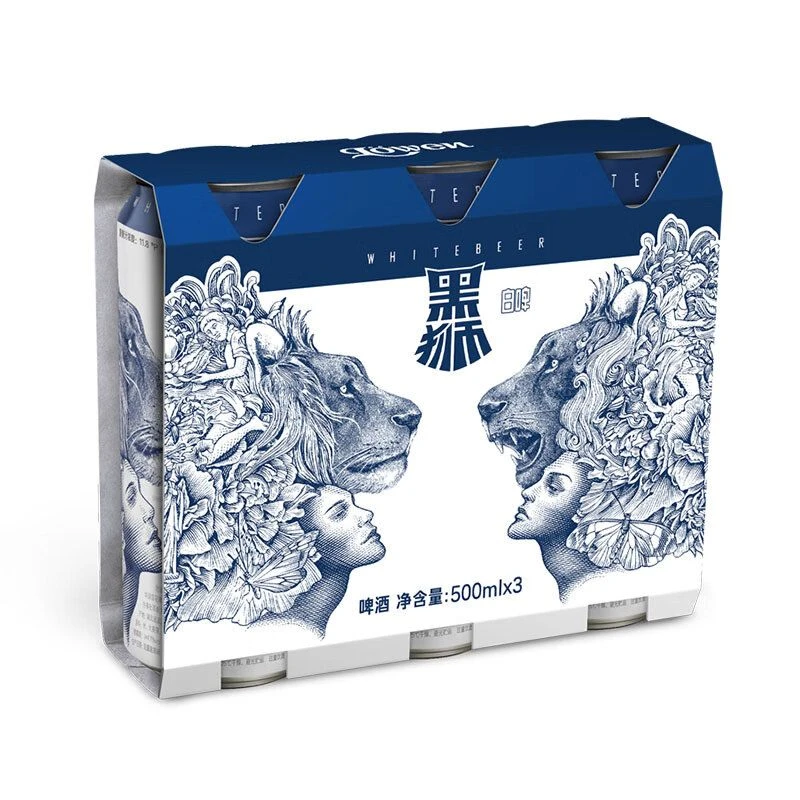 雪花11.8度黑狮白啤 500mlx3/包