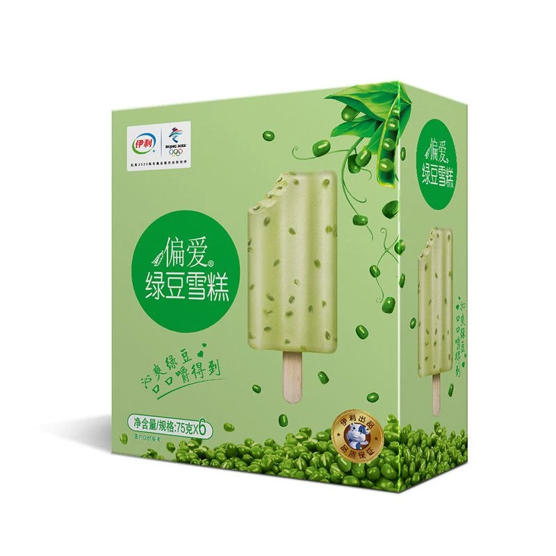 伊利偏爱绿豆雪糕75g*6 75g*6支/盒