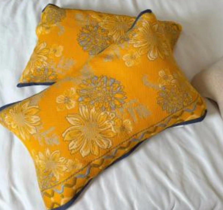 【枕巾-水莲花】52*78cm一对装成人枕巾加厚