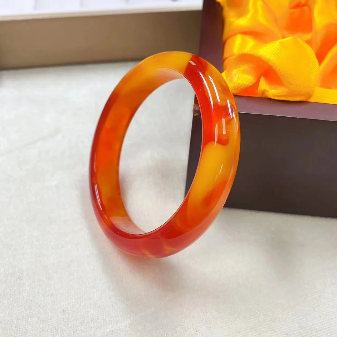 [石矿]Q48红密细条手镯设计轻奢时尚手链手串