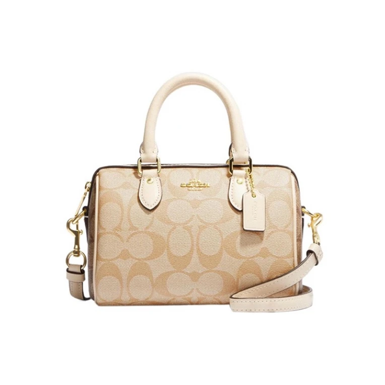 95新 COACH/蔻驰 Rowan 18经典老花手提单肩斜挎包