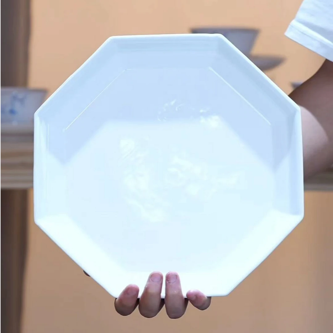 三平二满丨11寸双折八角盘子