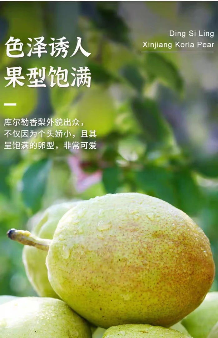 新疆库尔勒香梨：带箱10斤香梨，新鲜香甜，酥脆爽口品质