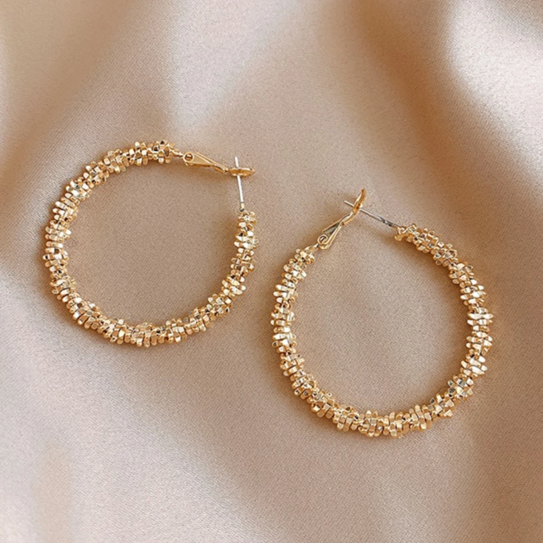 铜合金耳饰 气质百搭圈圈耳环韩国网红耳饰个性夸张时尚耳钉女潮