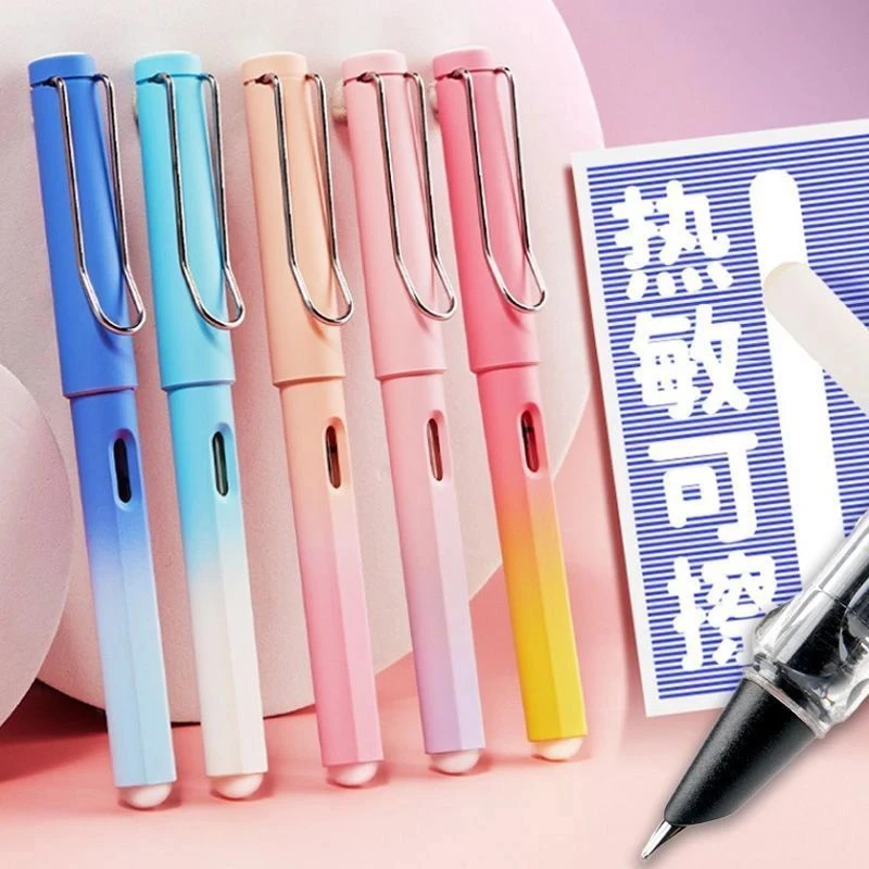 热敏可擦钢笔小学生三年级学生儿童暗尖魔力擦可替换墨囊晶蓝黑色