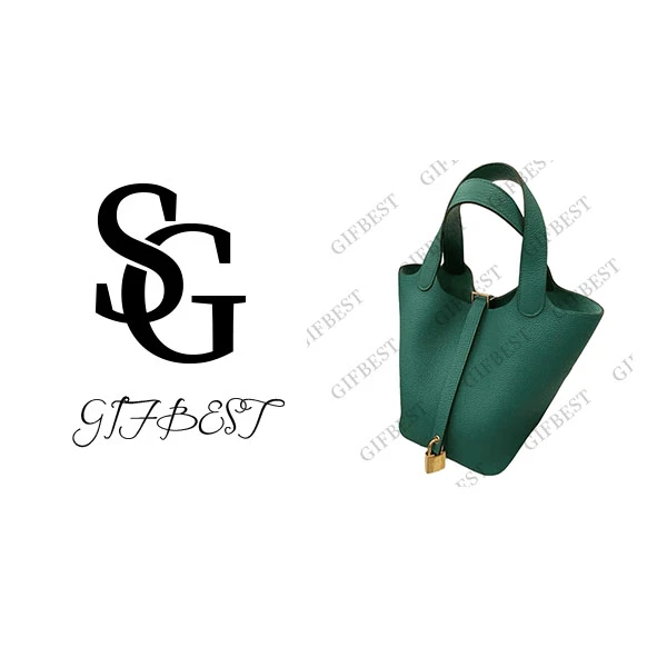 【尺寸：18*13*20】H-Liz头层牛皮菜篮子大容量手提包T131