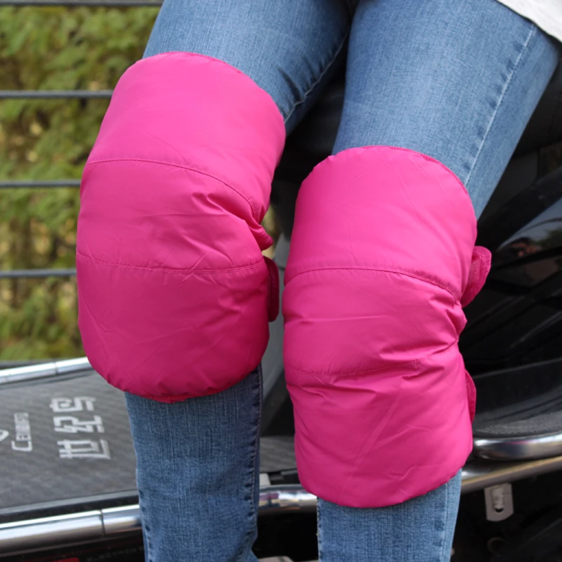防寒护腿套女生骑行护膝带粘扣冬季膝盖保暖神器暖腿套鸭绒填充