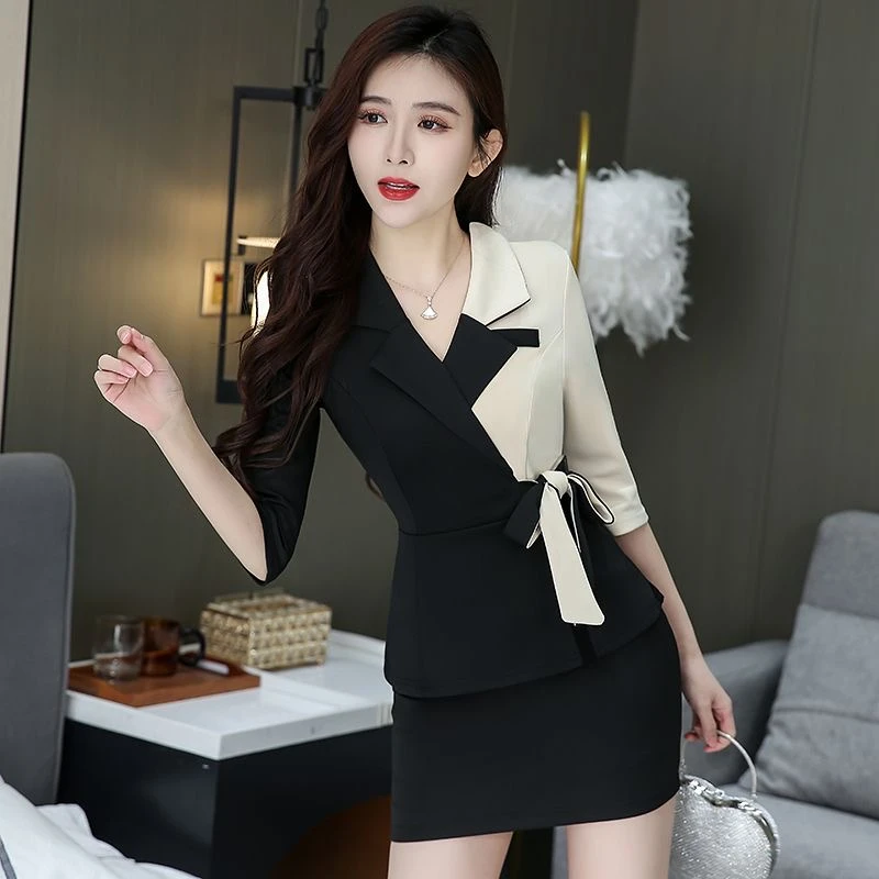 新款足疗足浴工作服技师工装女2024显瘦酒店KTV桑拿公主工装套装