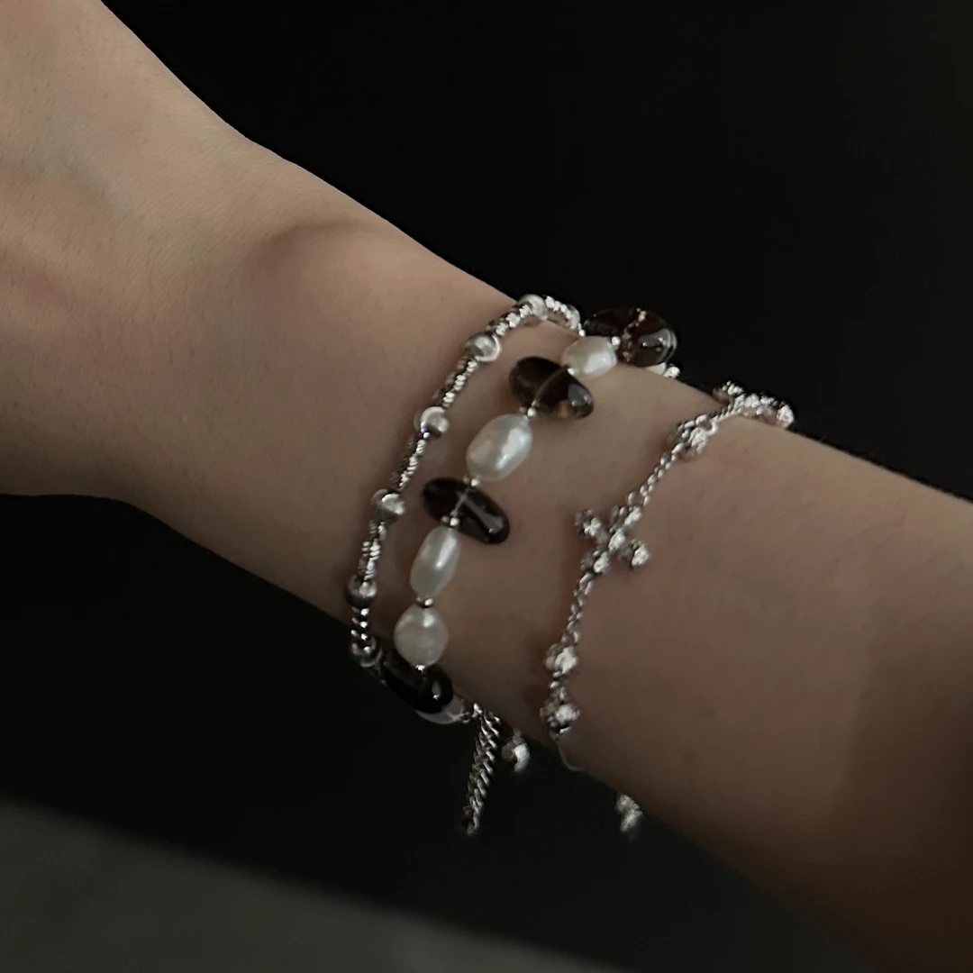 坠链均925银贝壳 R&Y | 小众定制款 | 巴洛克茶晶色项链 | 手链