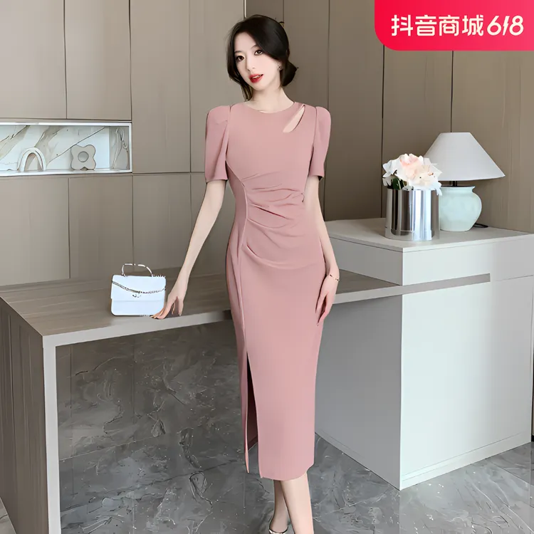 2024新款夏季轻奢小礼服显瘦修身气质名媛高级感长318