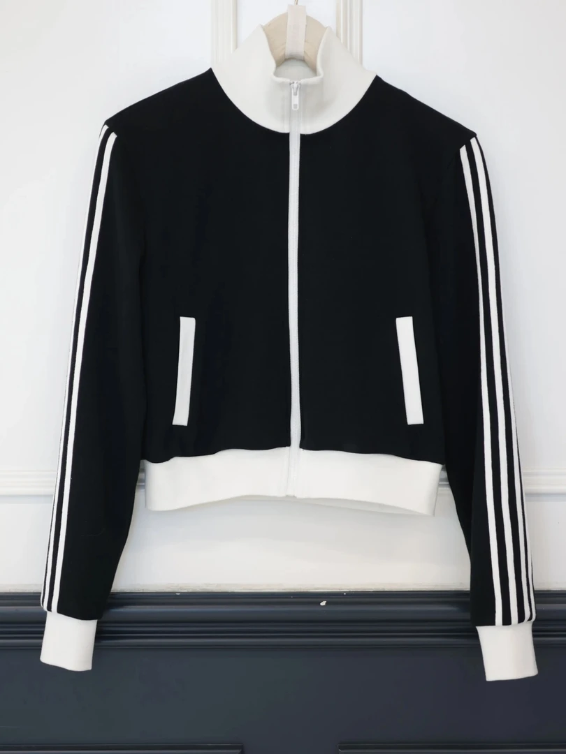 【壁虎姐】新款黑白长袖长裤休闲套装