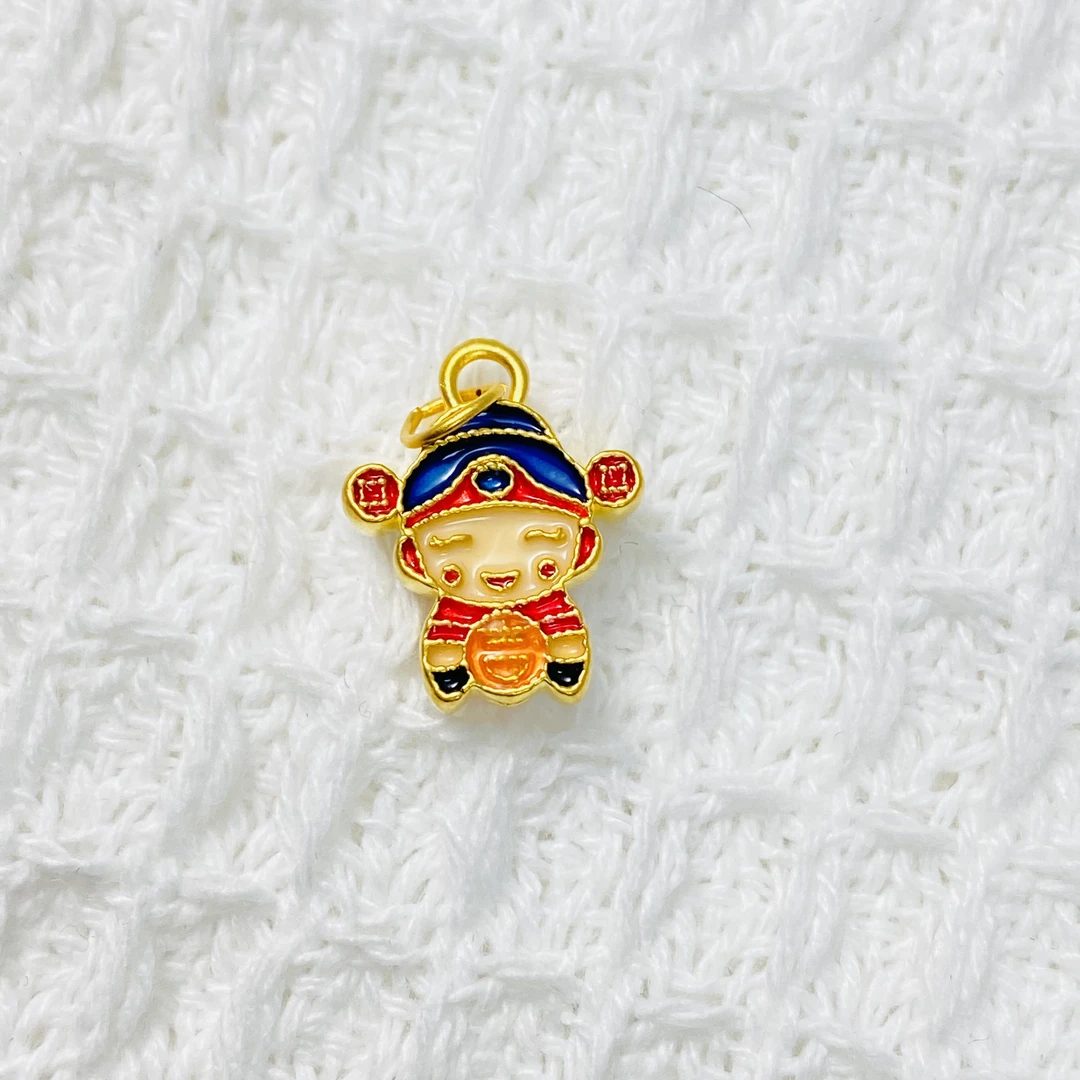足金999 非遗珐琅小财神 0.5