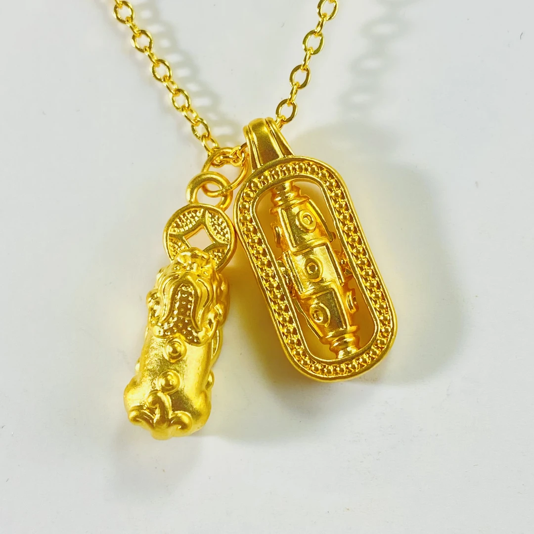 足金999 黄金九眼金刚杵貔貅（一套两个）