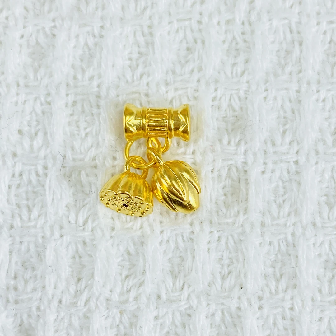 足金999 黄金弯管两世欢 0.51