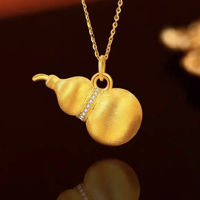 足金999 莫桑5D拉丝葫芦吊坠 M