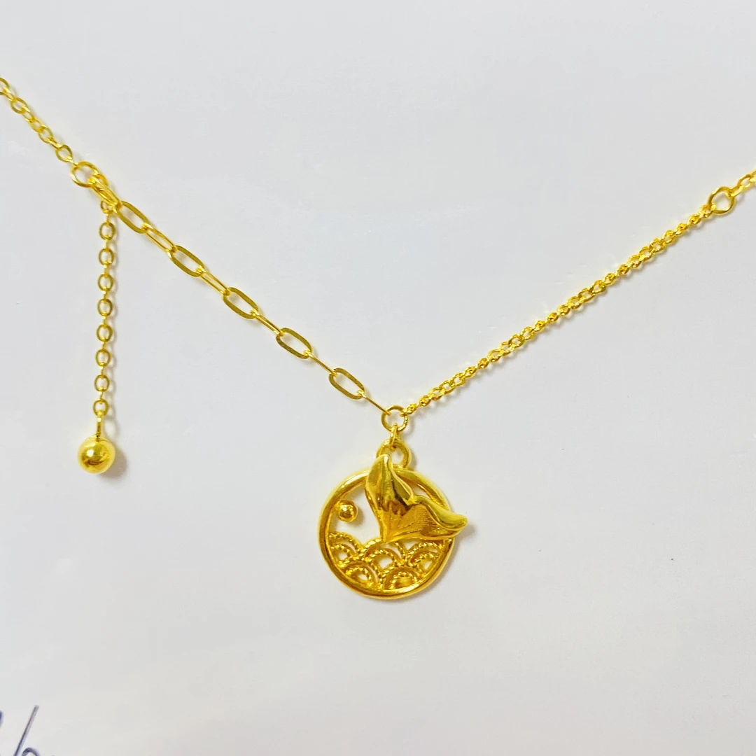 足金999 黄金年年有鱼套链 5G 3.37