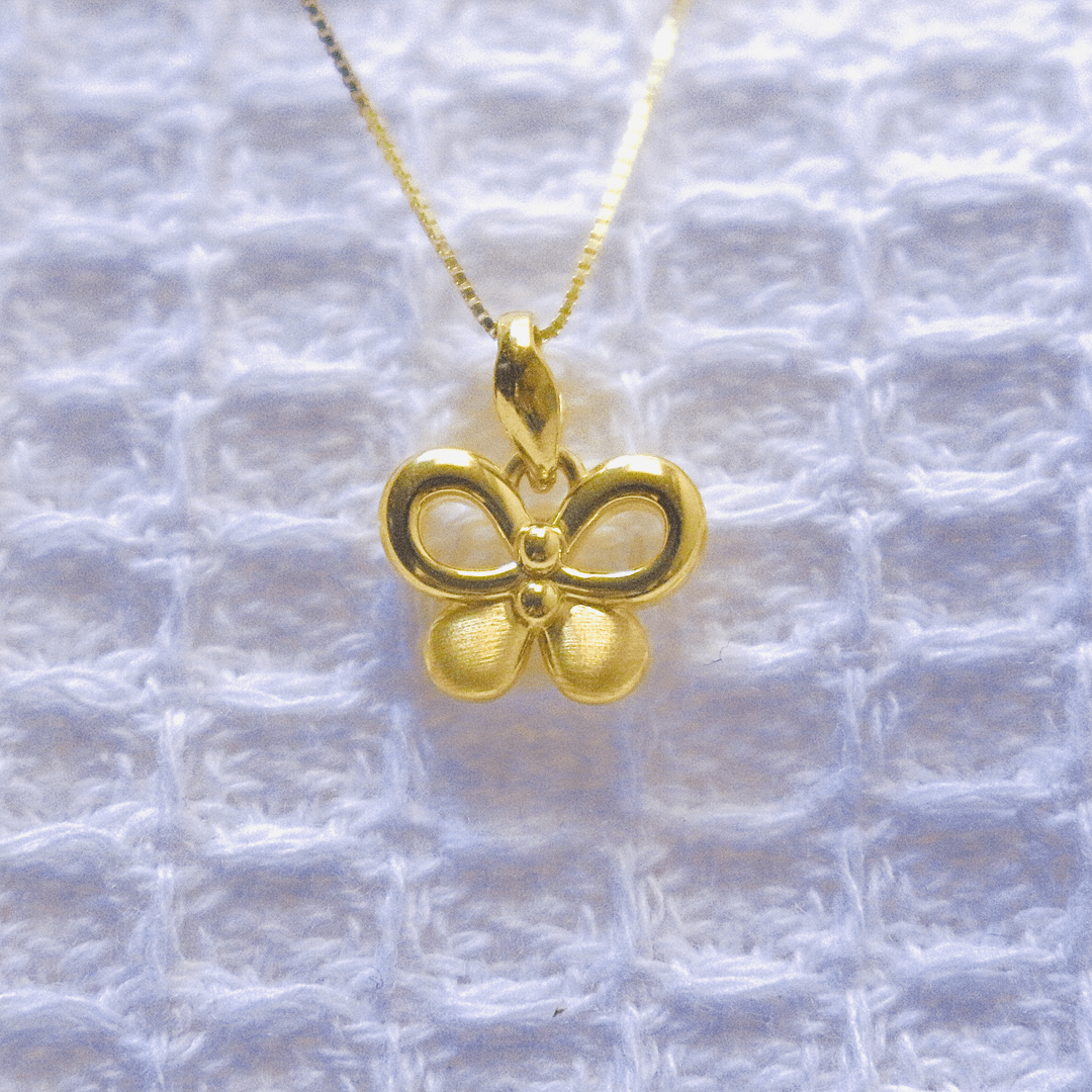 足金999 黄金吊坠蝴蝶吊坠轻奢时尚可爱百搭1.3