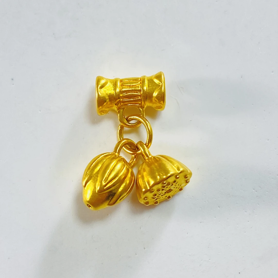 足金999 黄金弯管两世欢