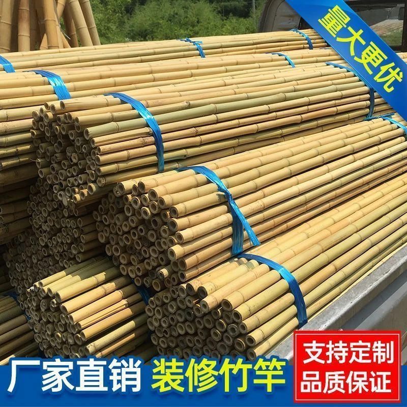 防腐竹竿围栏户外粗细旗杆装修竹杆竹吊顶毛竹杆子竹子杆隔断室内