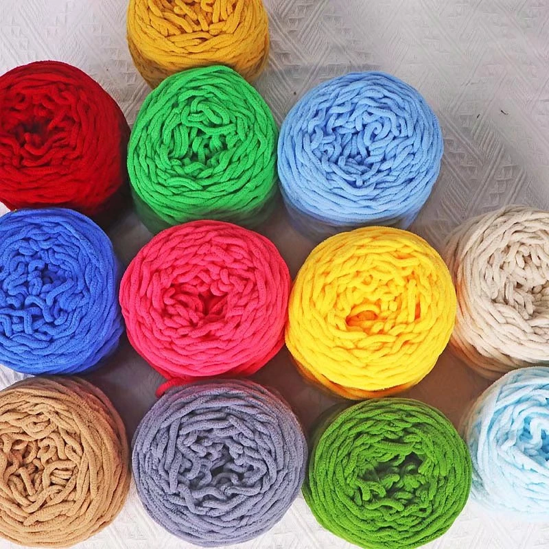 单股冰条粗线勾鞋线手工编织围巾线钩针男女拖鞋棉鞋线毛线团批发