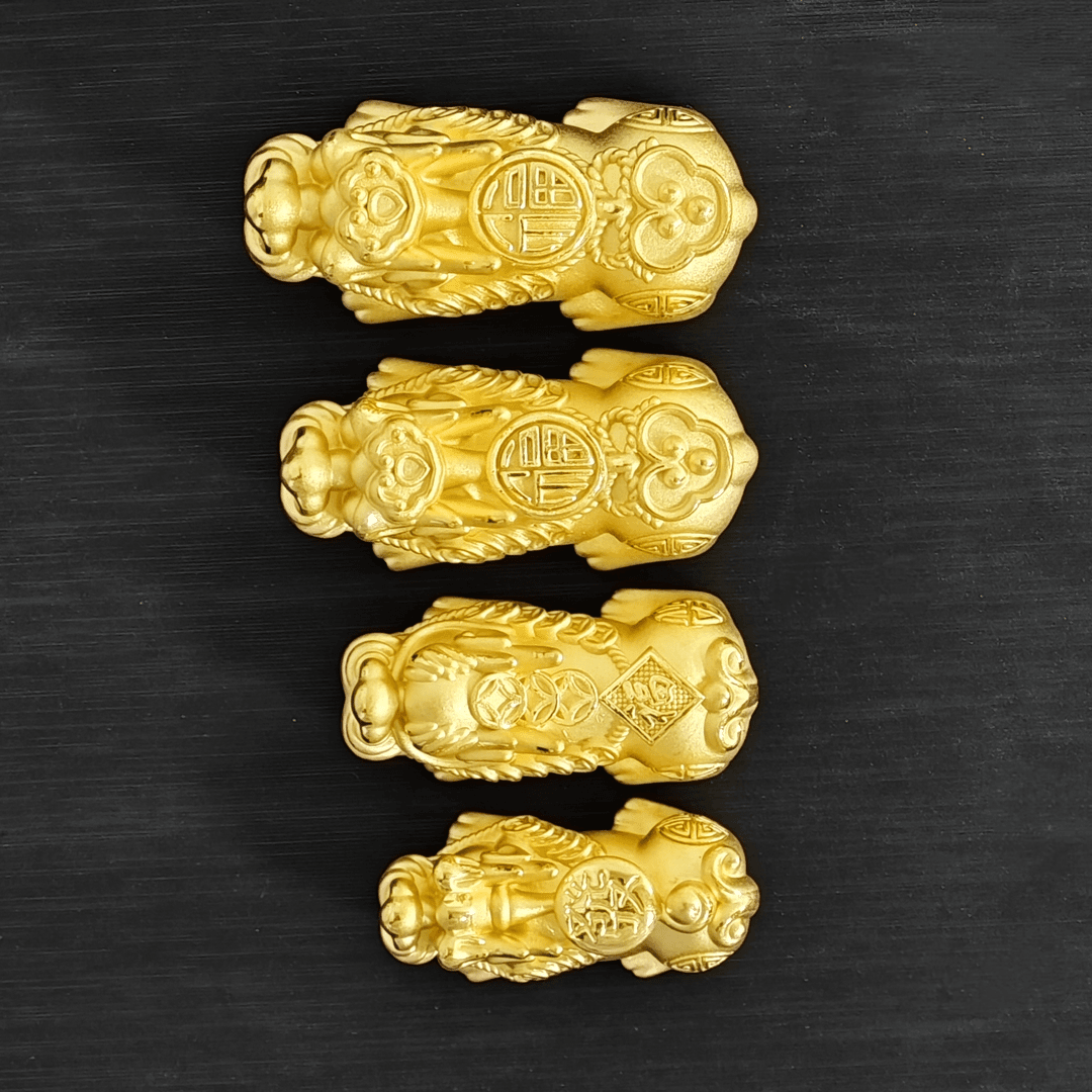 周鑫生 足金999貔貅3D硬金转运珠貔貅手串男国风手链百搭七夕礼物