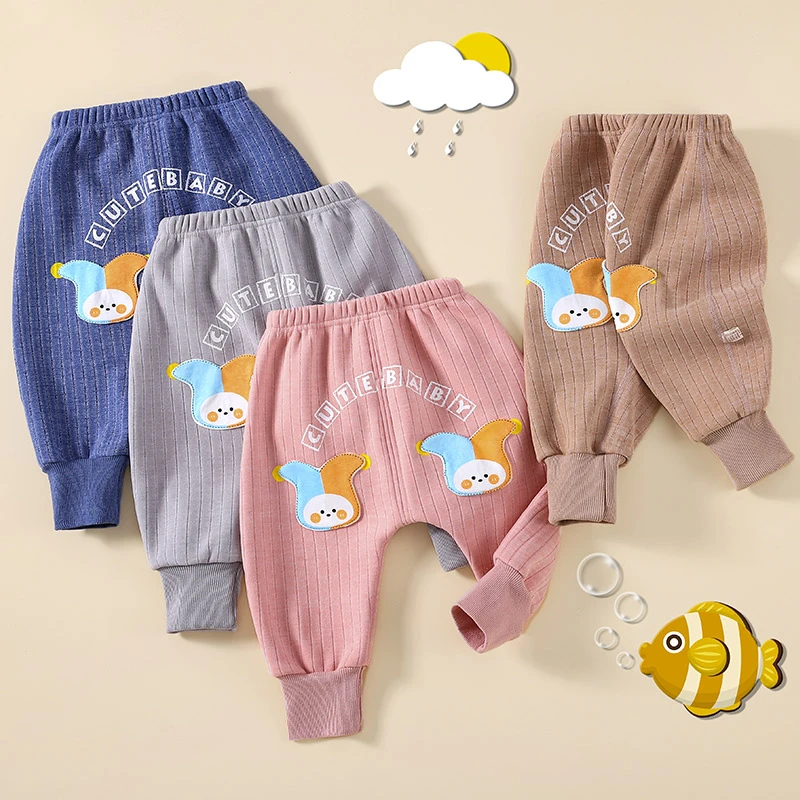 儿童裤子加绒秋冬婴儿男童宝宝外穿长裤女童幼儿加厚穿搭1岁保暖