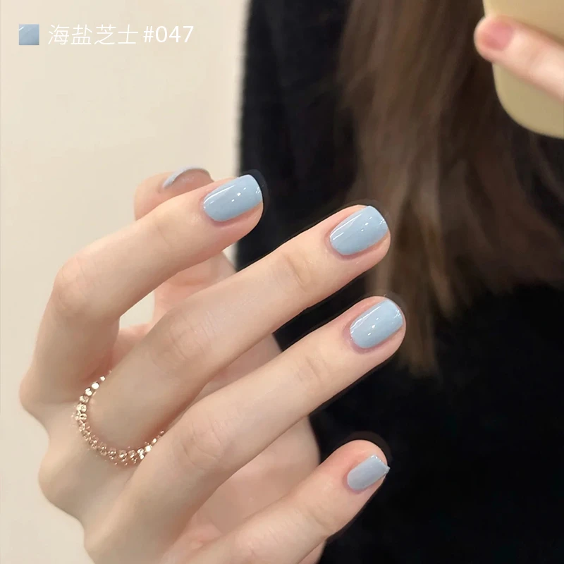 KaSi指甲油蓝色系列免烤灯速干美甲持久无需烤灯可撕拉无毒指甲油