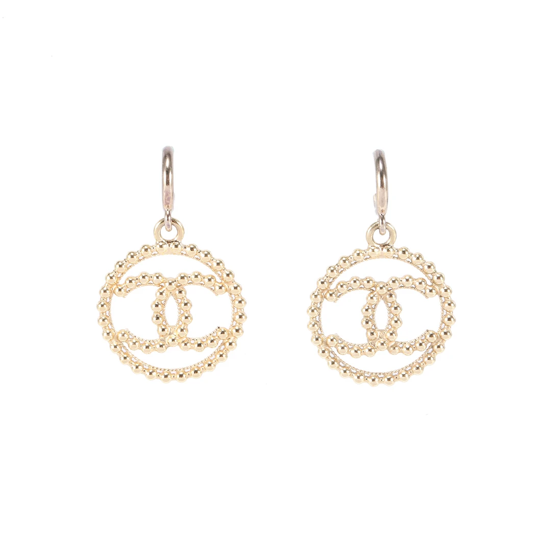 99新 Chanel/香奈儿 积分-166/P234864039/黄金 圆环 双C 耳钉