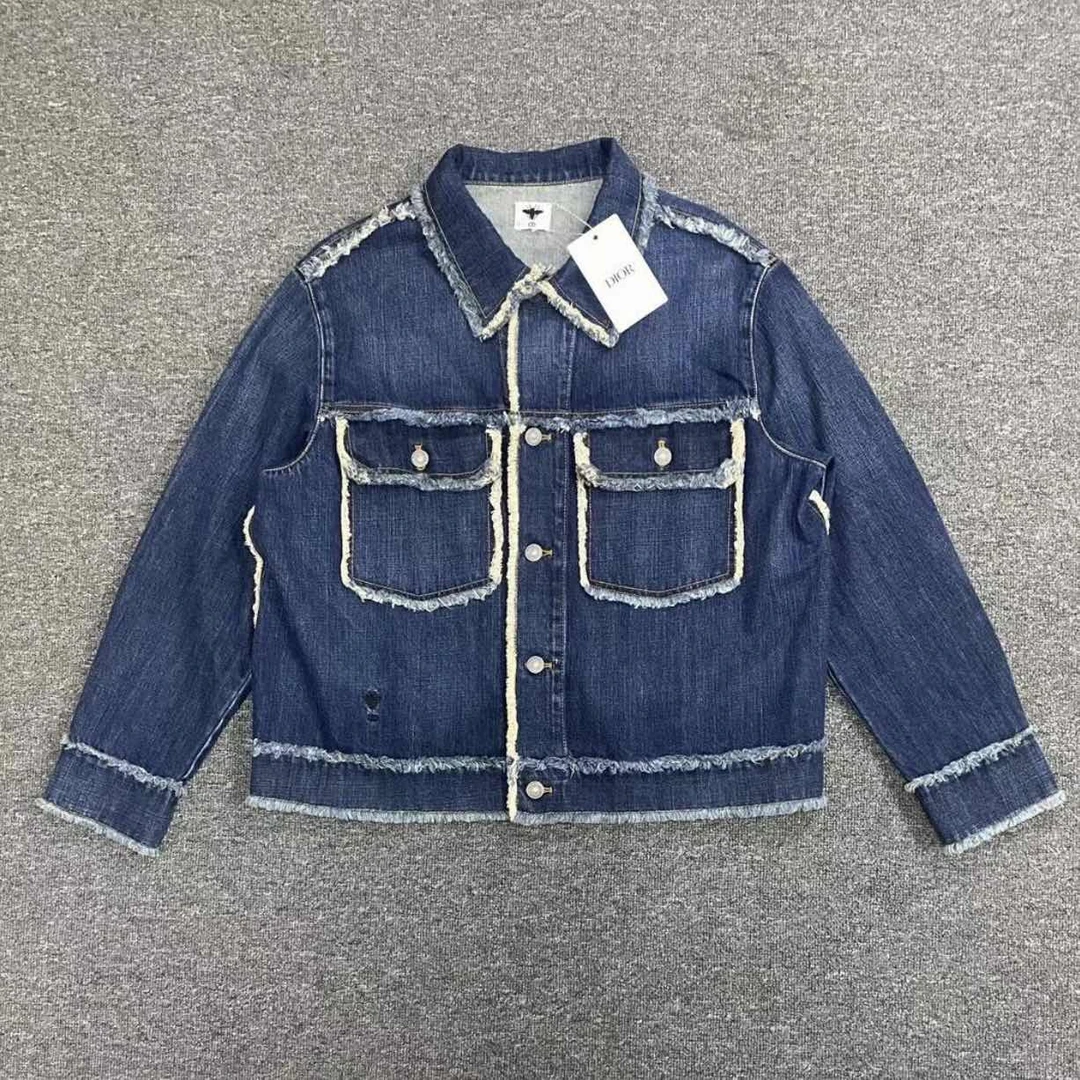 99新 DIOR/迪奥 积分-188/汤/P244276281/牛仔双口袋单排扣外套