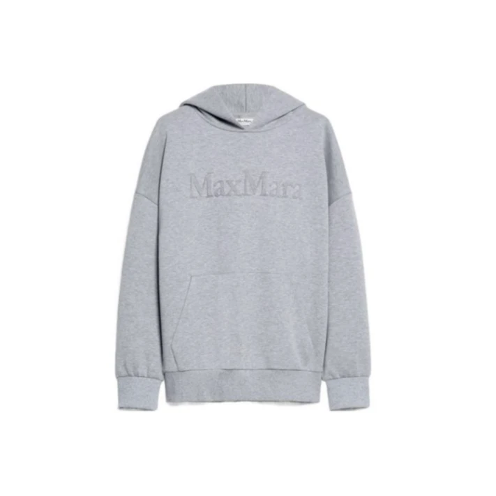 全新未使用 MaxMara 小花汤汤/TP029326/刺绣logo帽衫 灰色