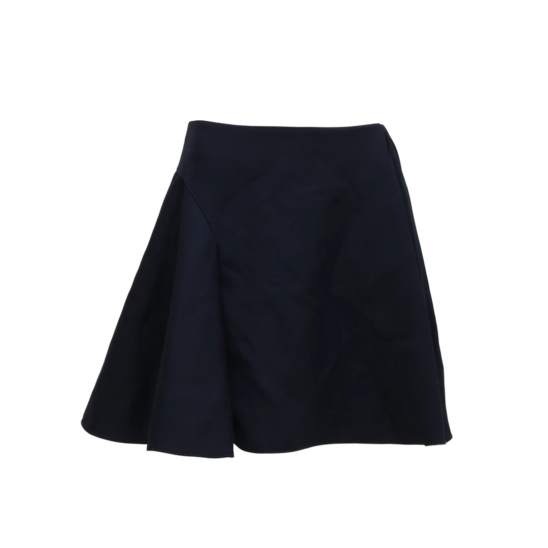 99新 DIOR/迪奥 P234140379/鱼尾百褶半身伞裙 藏青