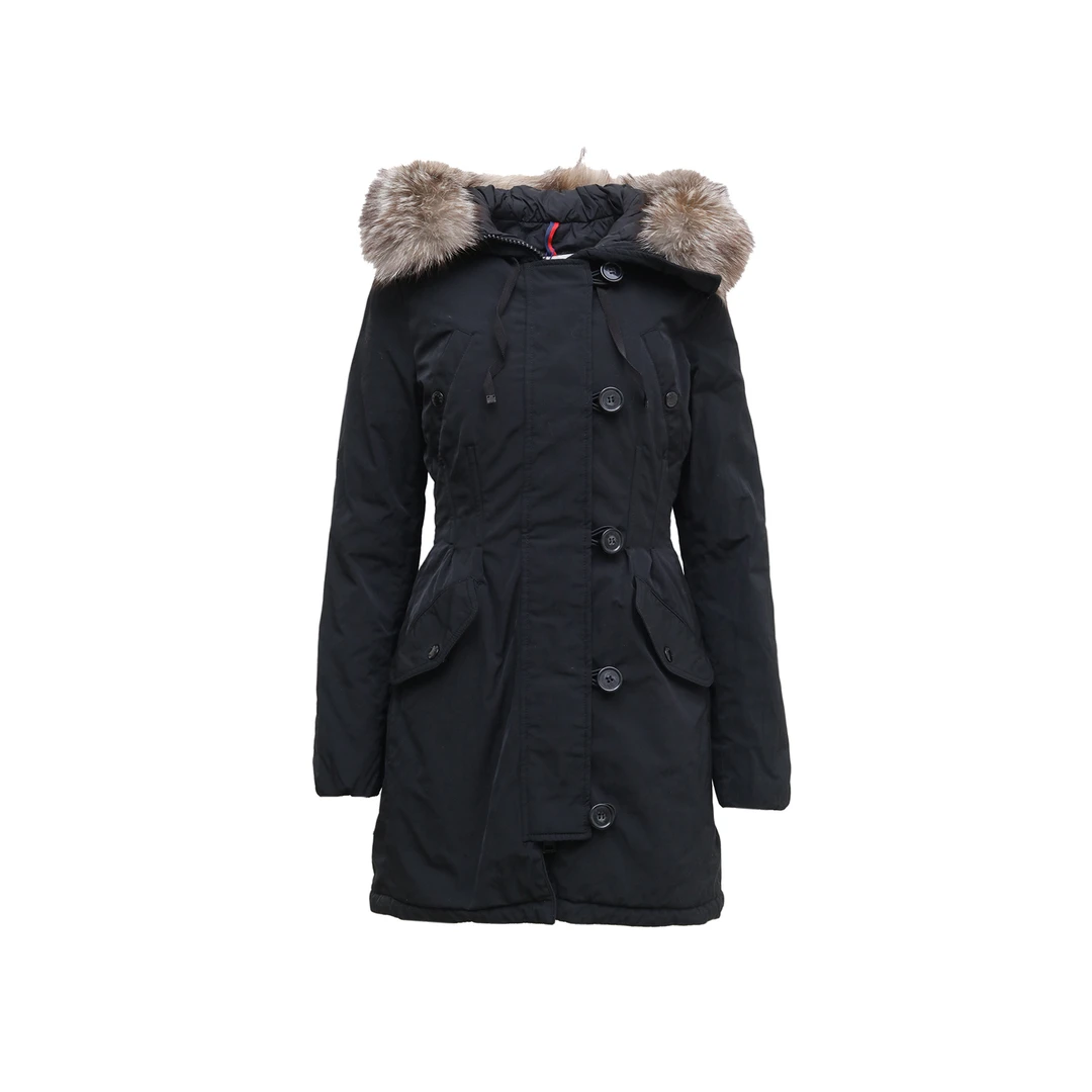99新 MONCLER P243552017/派克羽绒服黑色 蒙口码3